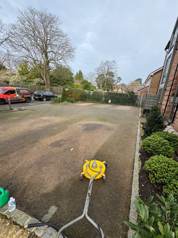 Resin driveway jet wash, before