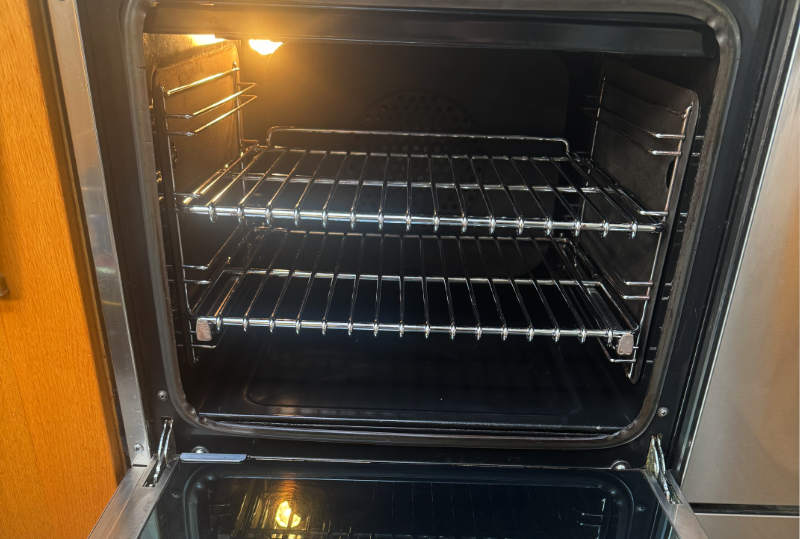 After oven cleaning